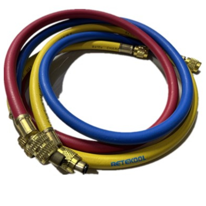 Retekool HVAC air conditioner charging hose 3 layer antiseeping refrigerant hose charging hose
